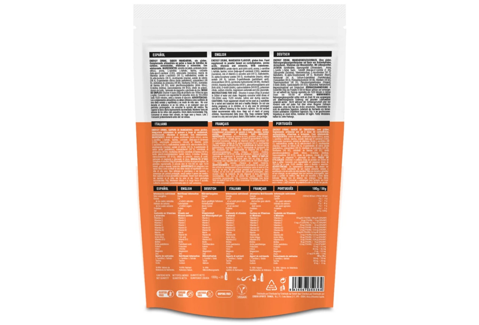 226ers bebida energ�tica Energy Drink - mandarina - 1kg