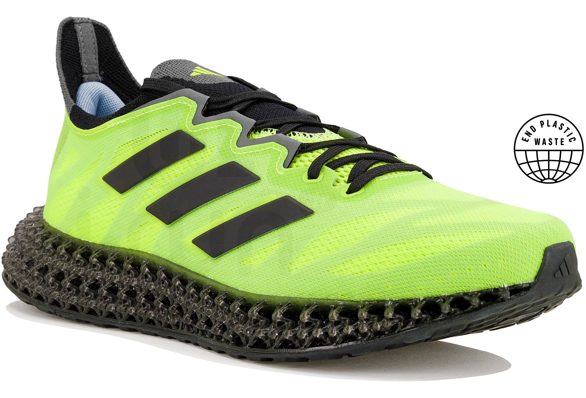 adidas Black runner
 Knit Sneaker with Light Green 4D Midsole adidas 4D Futurecraft Shoes – stripe 3 adidas main image 2