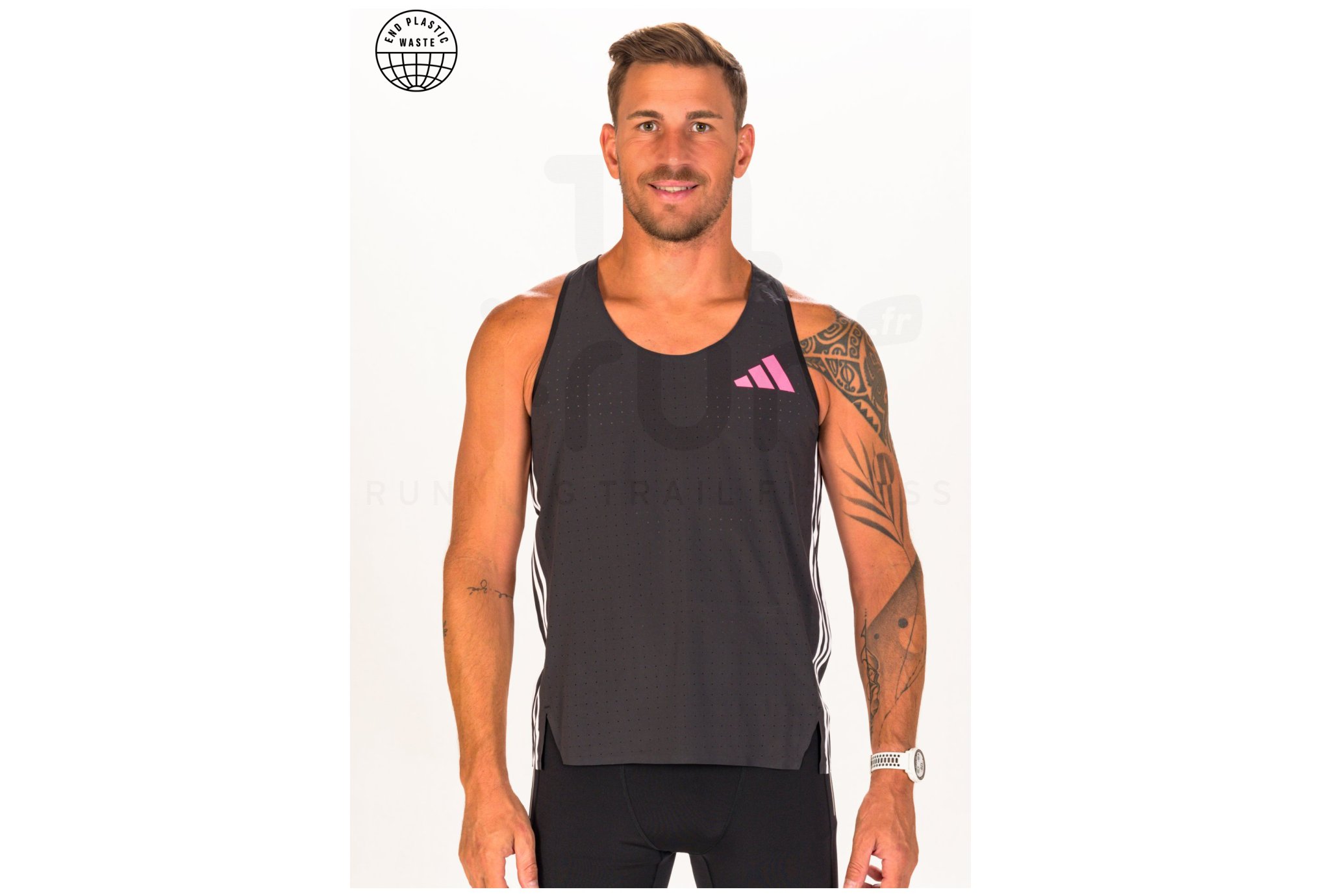 adidas Adizero Promo Singlet M vêtement running homme déstockage