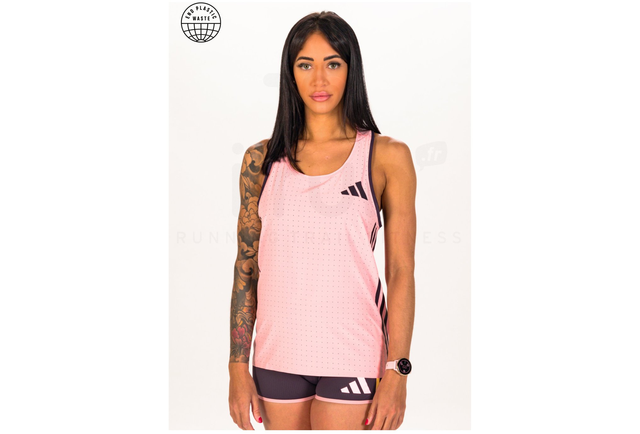 adidas Adizero Promo Tank W vêtement running femme