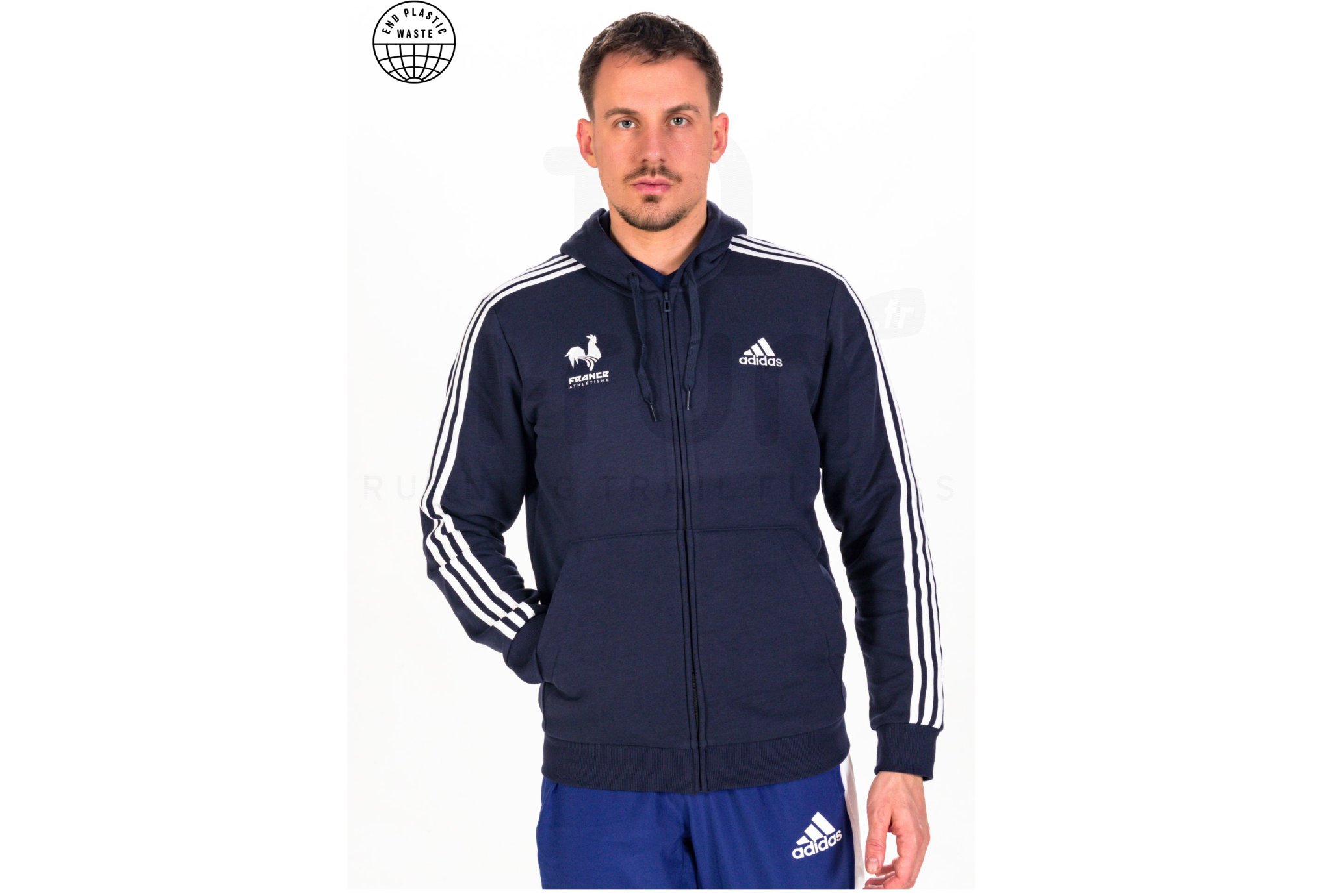 adidas Essentials Fleece 3 Stripes France M vêtement running homme