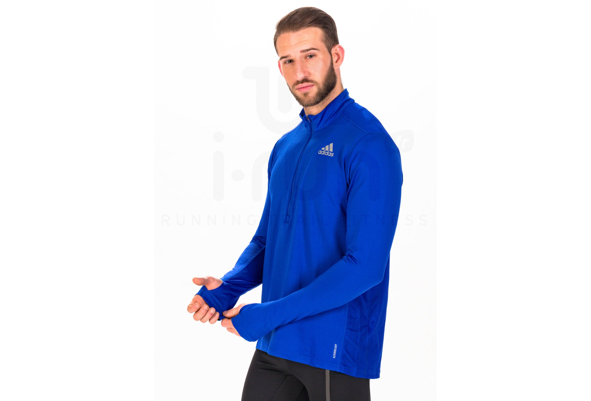 adidas camiseta manga larga Own The Run 1/2 Zip