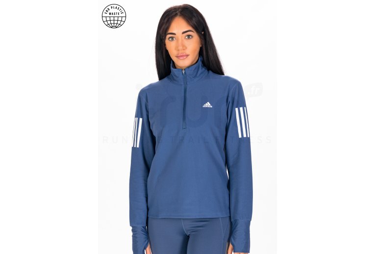 adidas camiseta manga larga Own The Run 1/2 Zip