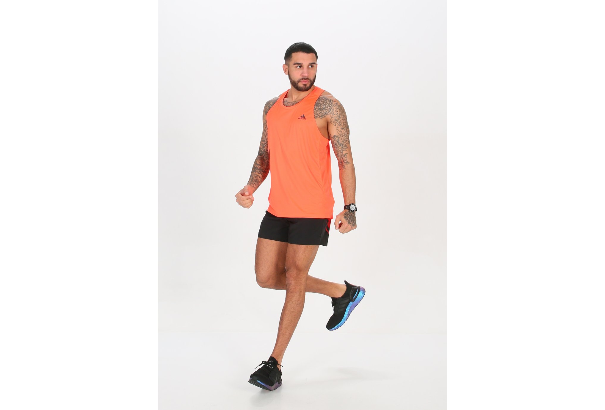 adidas camiseta de tirantes Own The Run 3-Stripes