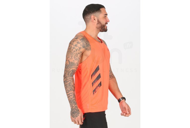 adidas camiseta de tirantes Own The Run 3-Stripes