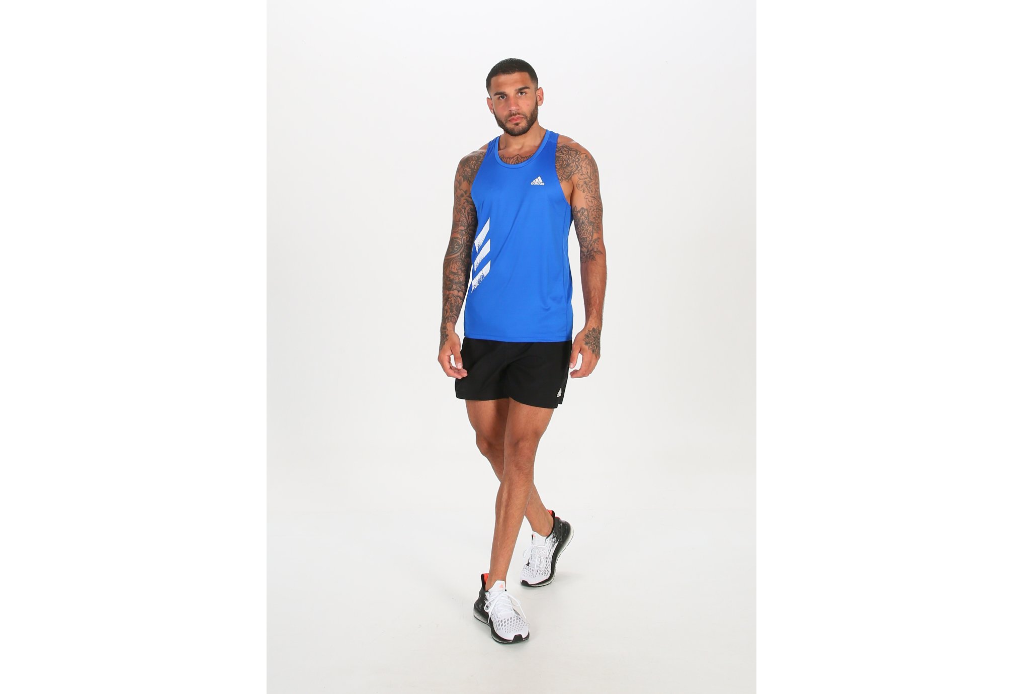 adidas camiseta de tirantes Own The Run 3-Stripes