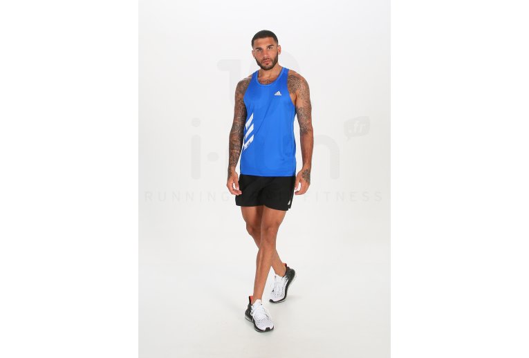 adidas camiseta de tirantes Own The Run 3-Stripes