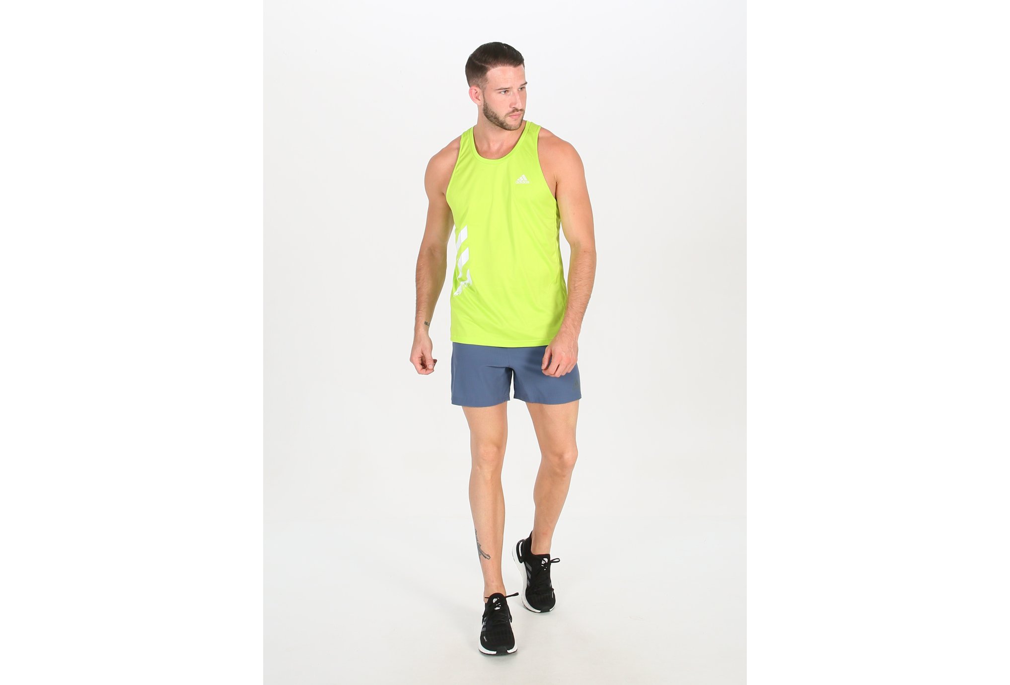 adidas camiseta de tirantes Own The Run 3-Stripes PB
