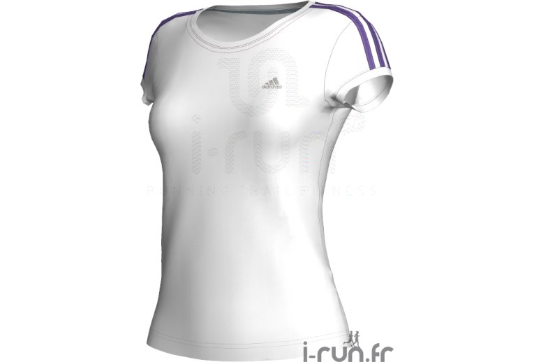 adidas Tee shirt Essentials 3S Femme blanc 