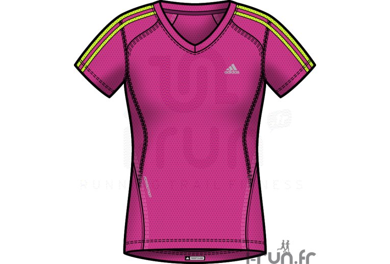 adidas Tee shirt Response Femme rose 