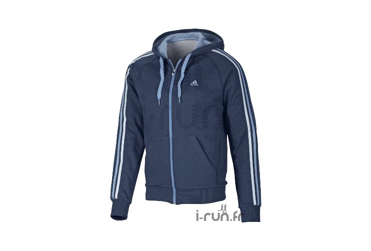adidas Veste Capuche Molletonn�e bleu 