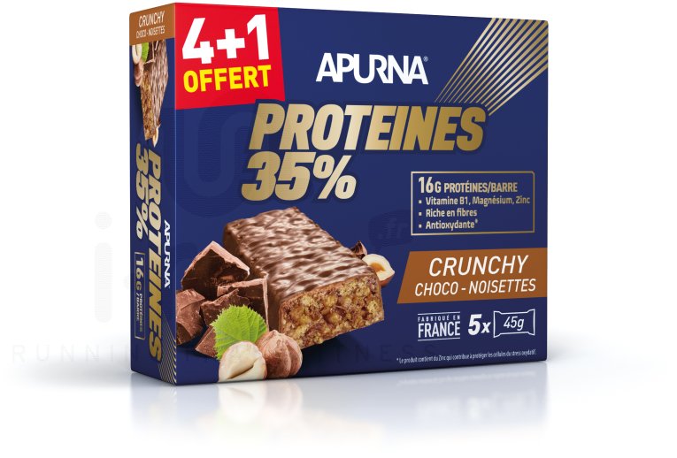 Apurna Crunchy Choco Hazelnut Protein Bar 4+1 free