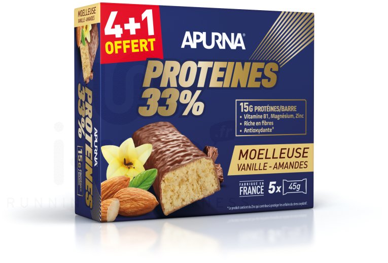 Apurna Barre prot�in�e Vanille Amandes 4+1 offert