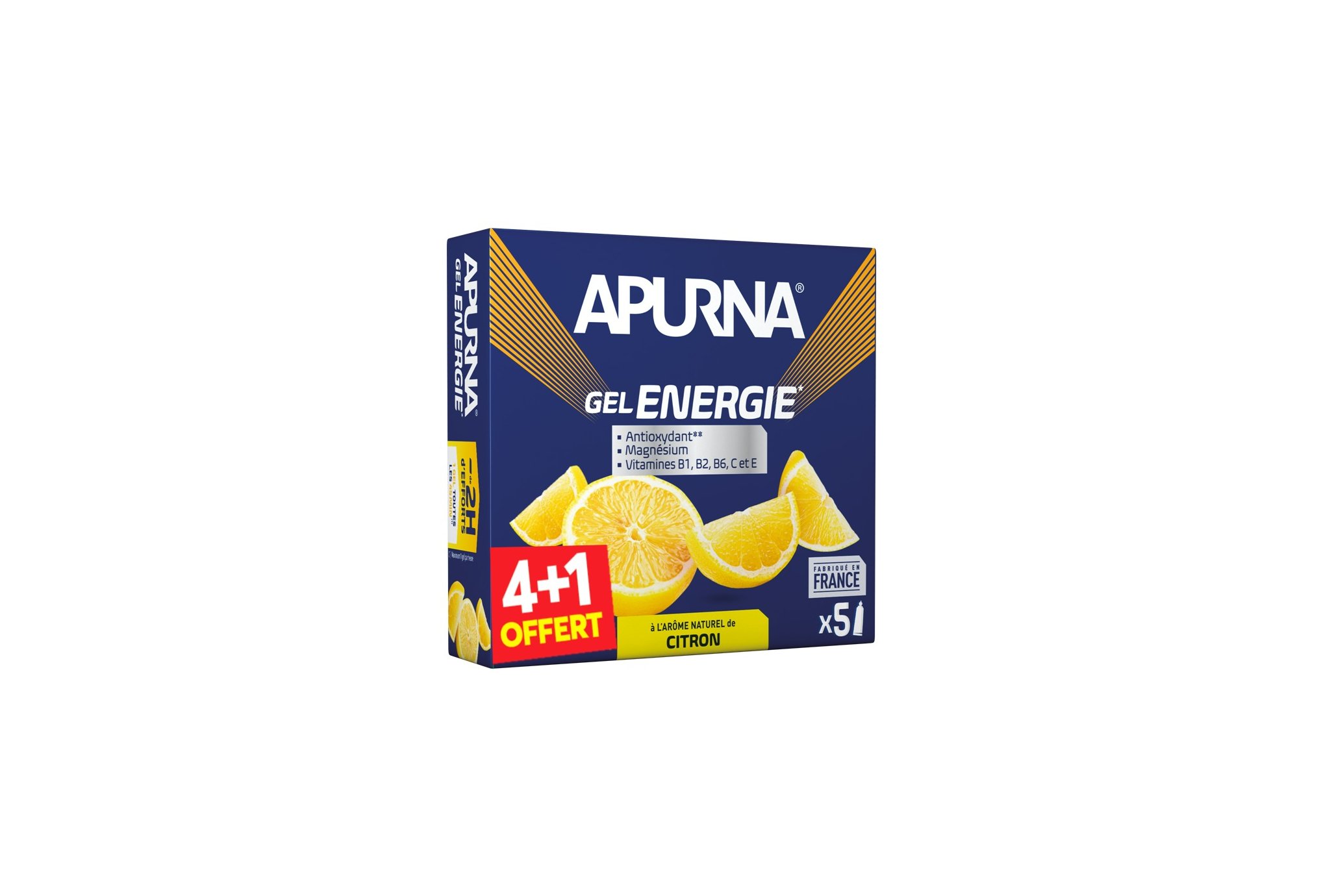 Apurna Pack de geles energ�ticos-Lim�n  4+1