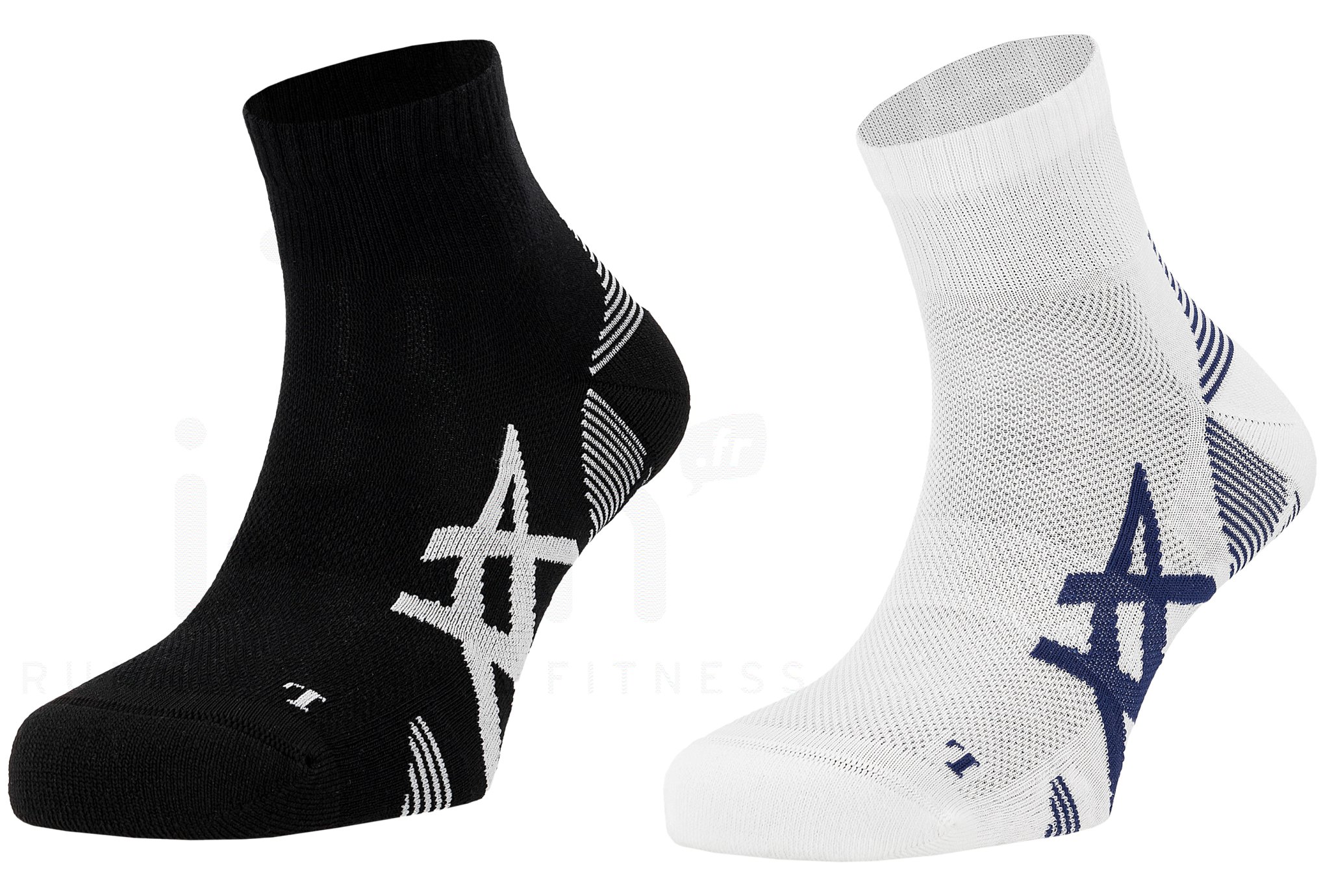 Asics 2 pairs of Cushion Run Quarter socks