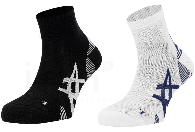 Asics 2 pairs of Cushion Run Quarter socks