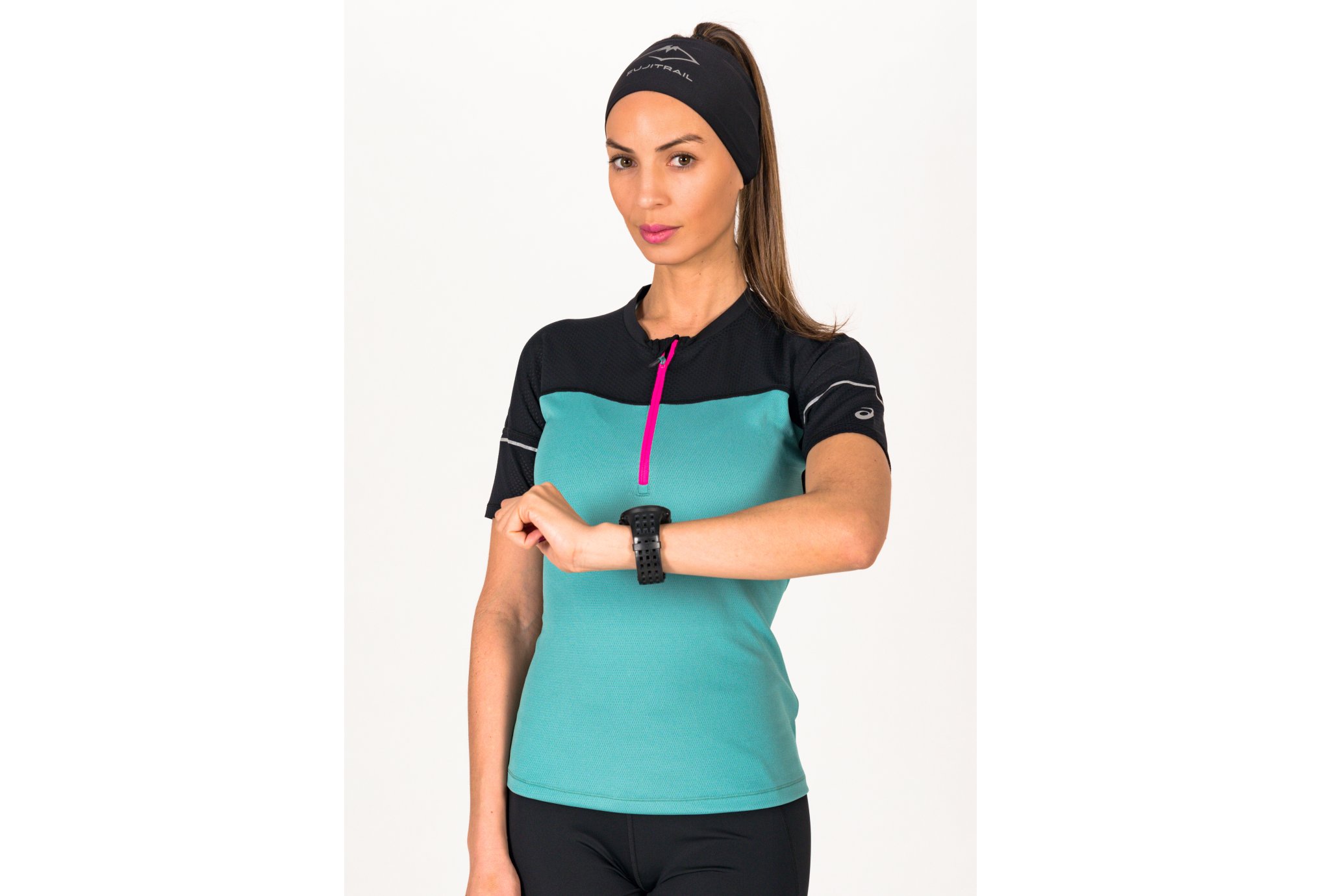 Asics Fujitrail 1/2 Zip W vêtement running femme déstockage