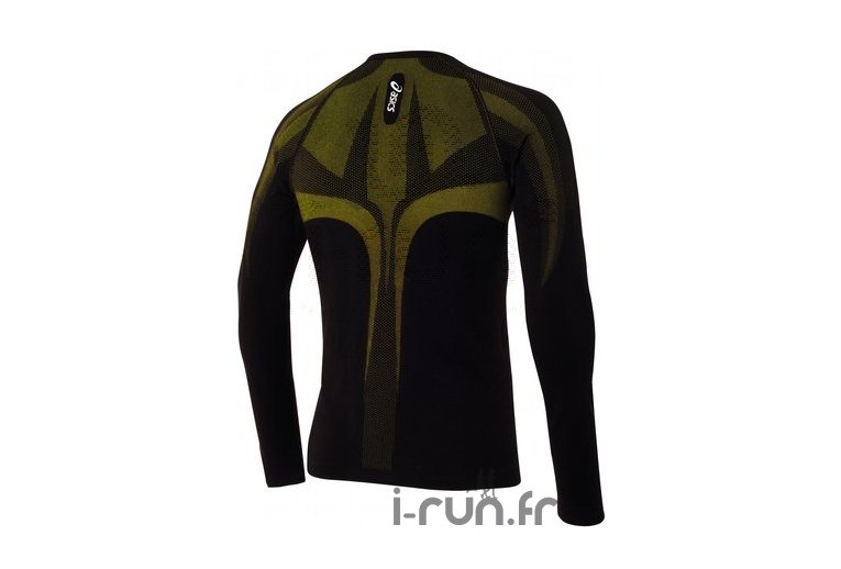 Asics M'S Seamless L/S Top Noire et Jaune 