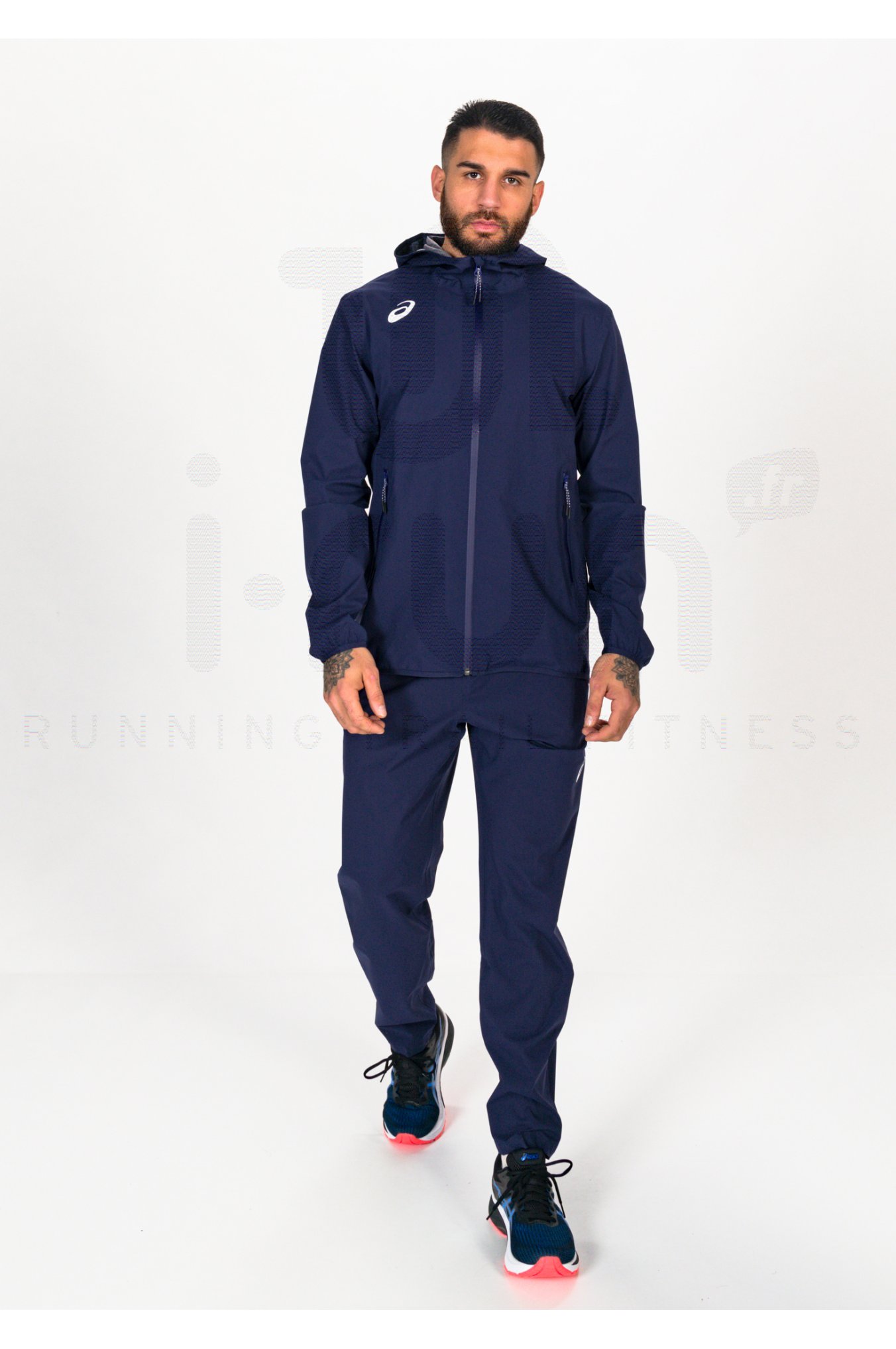 Asics Woven Full Zip Rain Jacket France M 