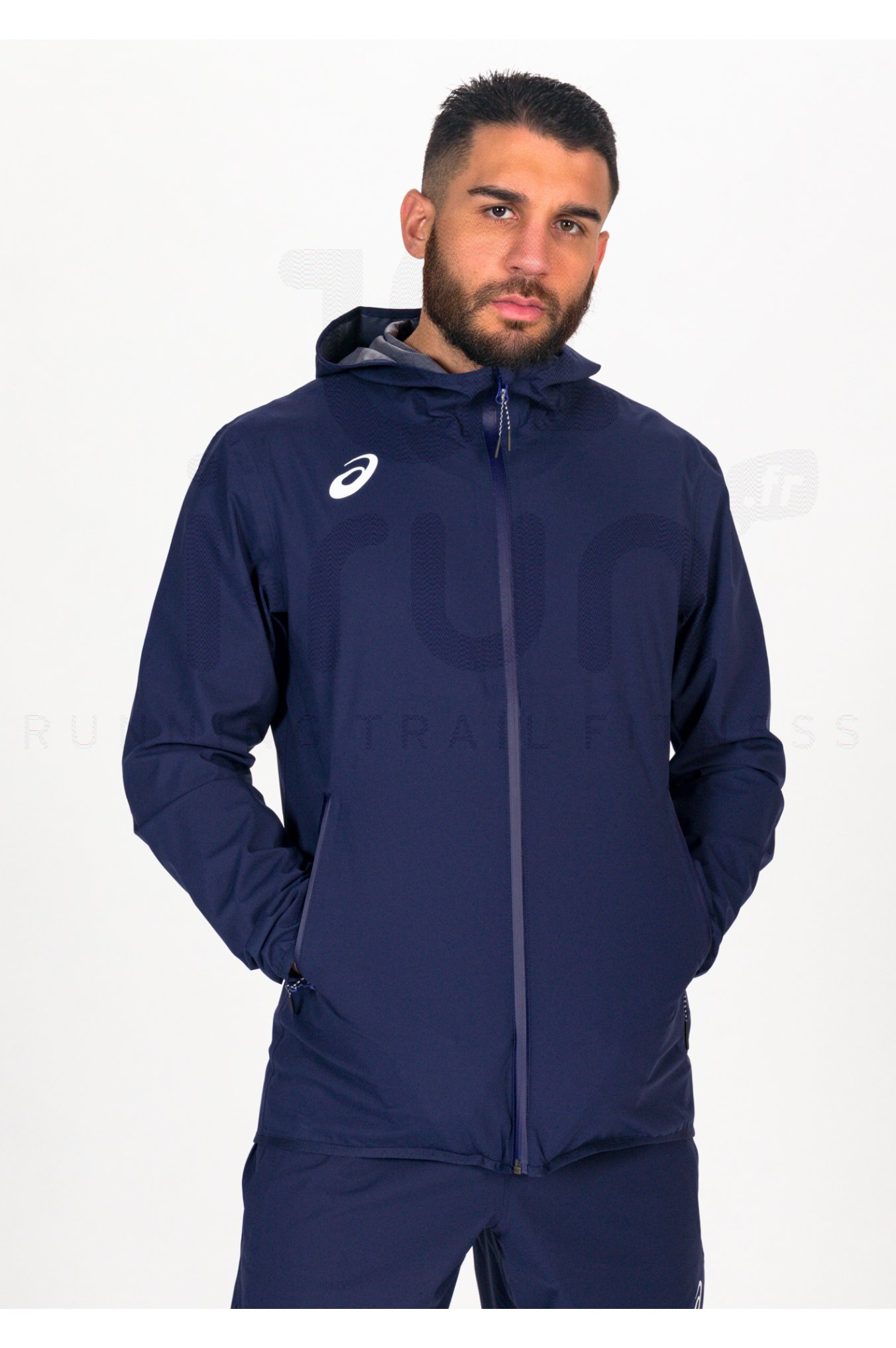 Asics Woven Full Zip Rain Jacket France M 