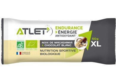 Barre Énergétique Biologique 50 g Noix de macadamia et Chocolat blanc