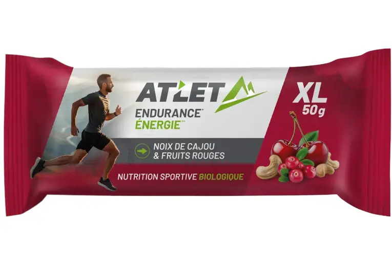 Barre Énergétique Biologique 50 g Noix de cajou et Fruits rouges