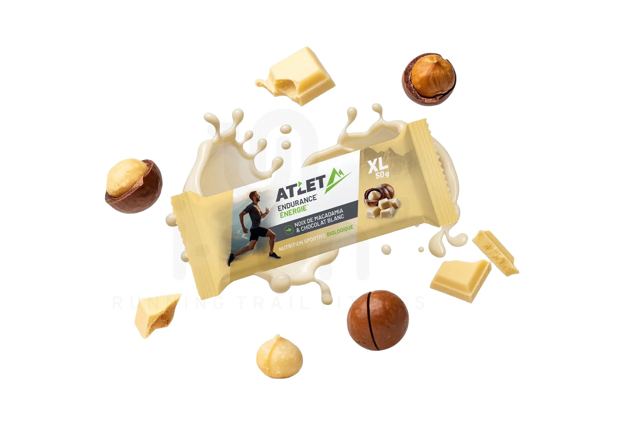 Atlet barrita energ�tica bio 50 g nueces de macadamia y chocolate blanco