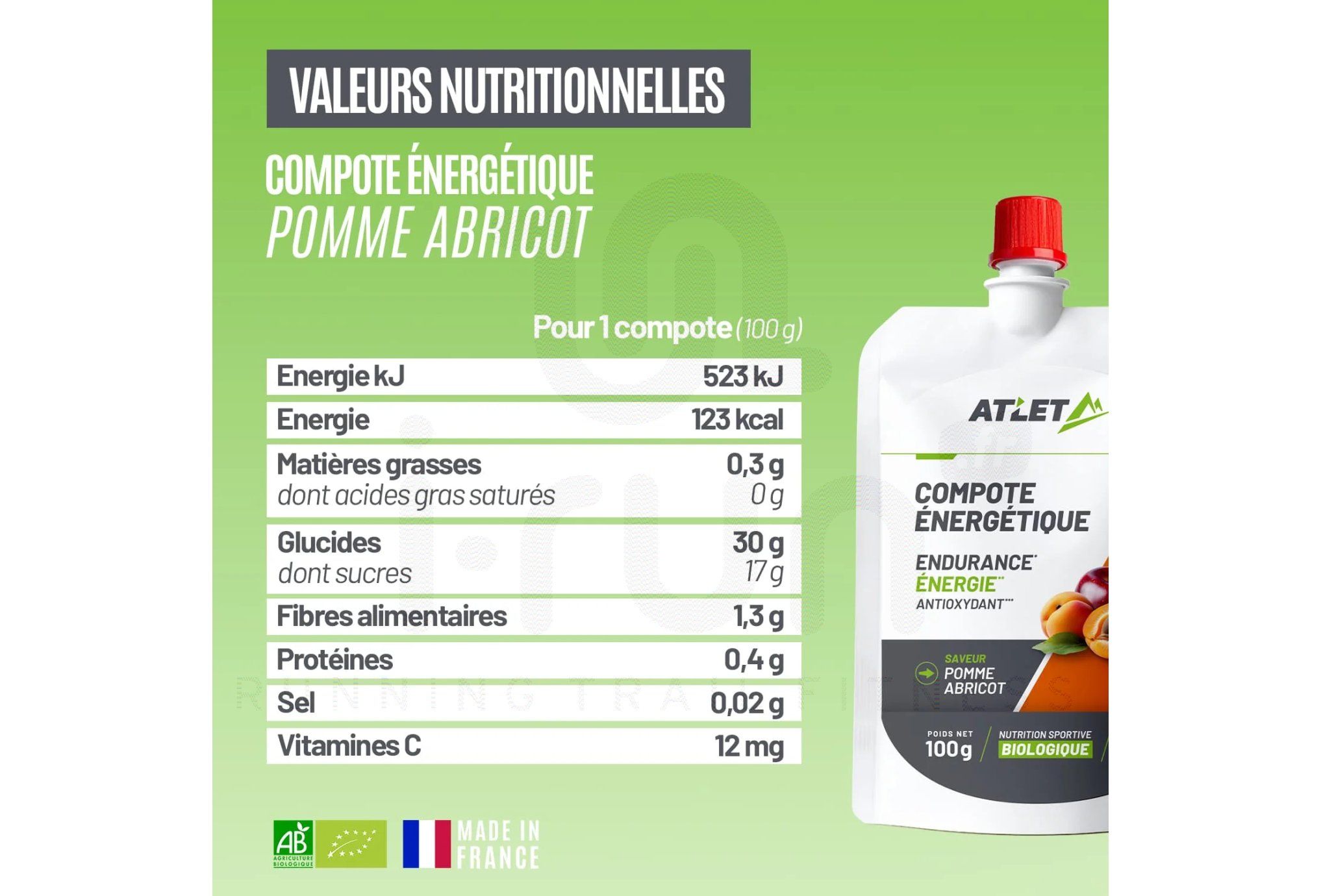 Atlet Compote ?nerg?tique - Pomme/Abricot