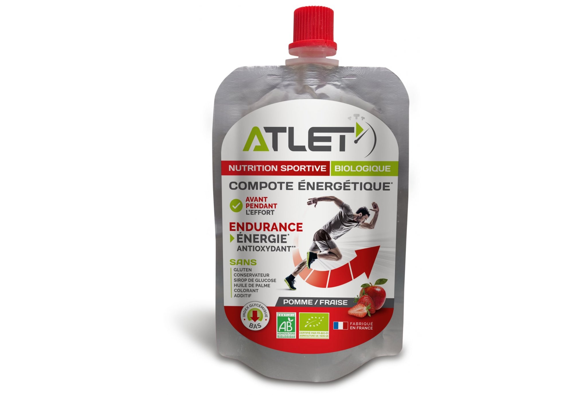 Atlet Compote énergétique Bio - Pomme et fraise Diététique $scat.CAT_NOM