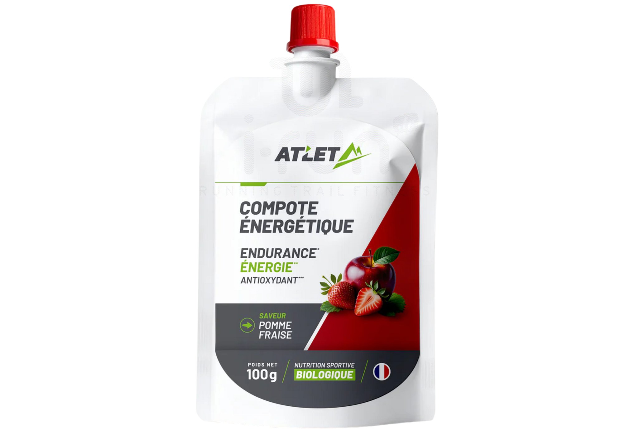 Atlet Compote ?nerg?tique Bio - Pomme et fraise