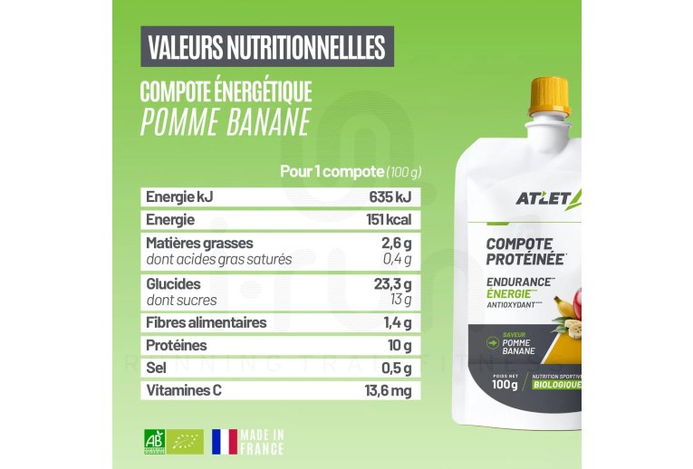 Atlet Bio-Protein-Kompott Apfel Banane