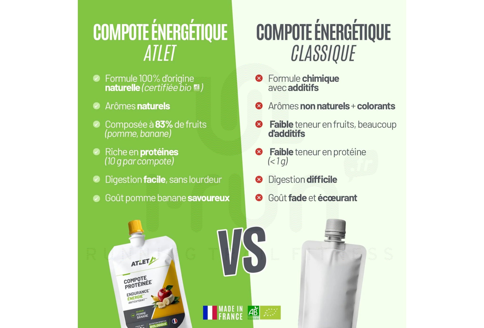 Atlet Bio-Protein-Kompott Apfel Banane