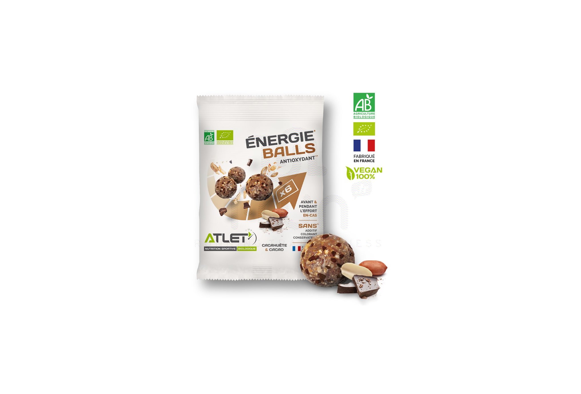Atlet �nergie Balls Bio - Cacahu�te et cacao