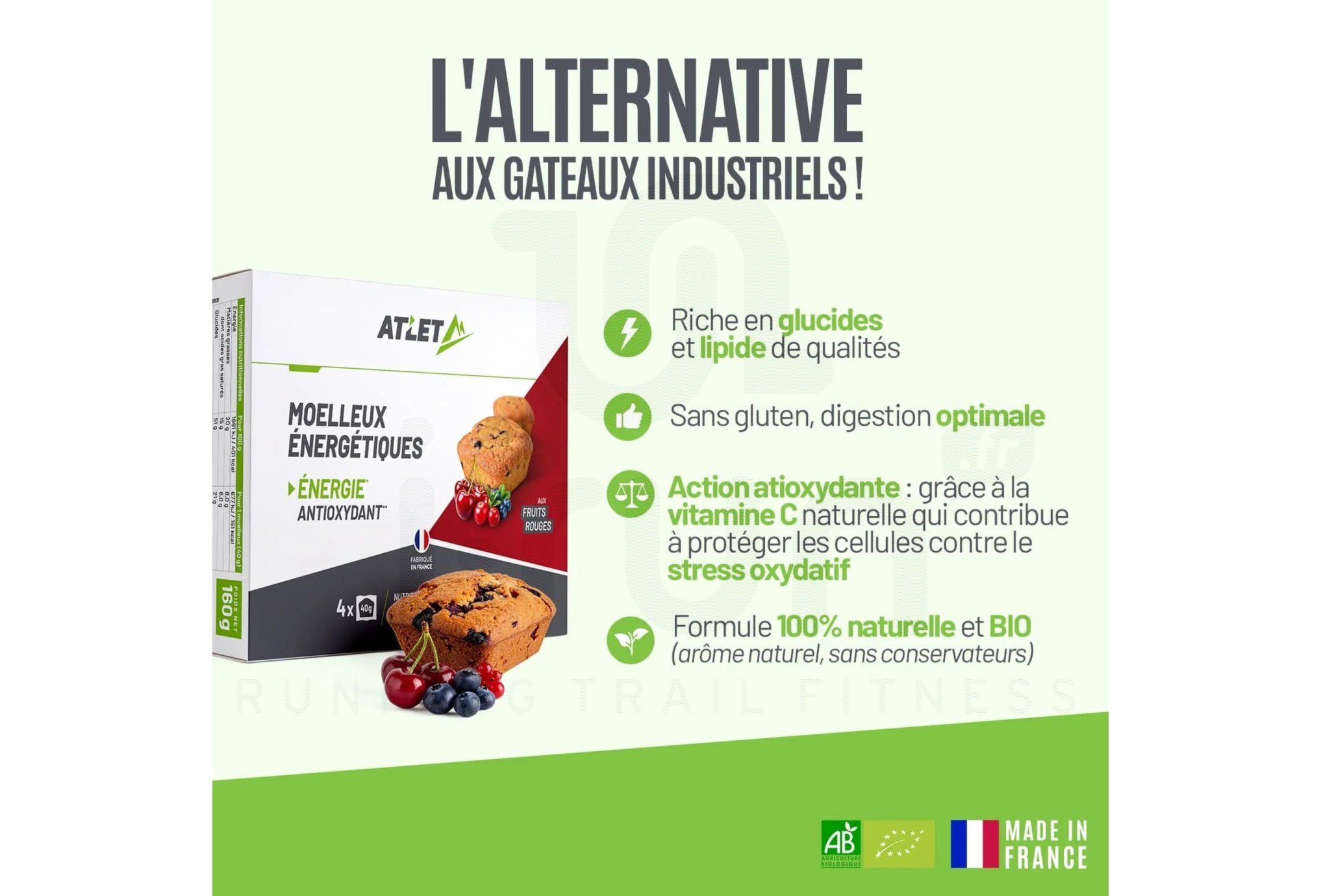 Atlet �tui de 4 Moelleux �nerg�tique - Fruits Rouges