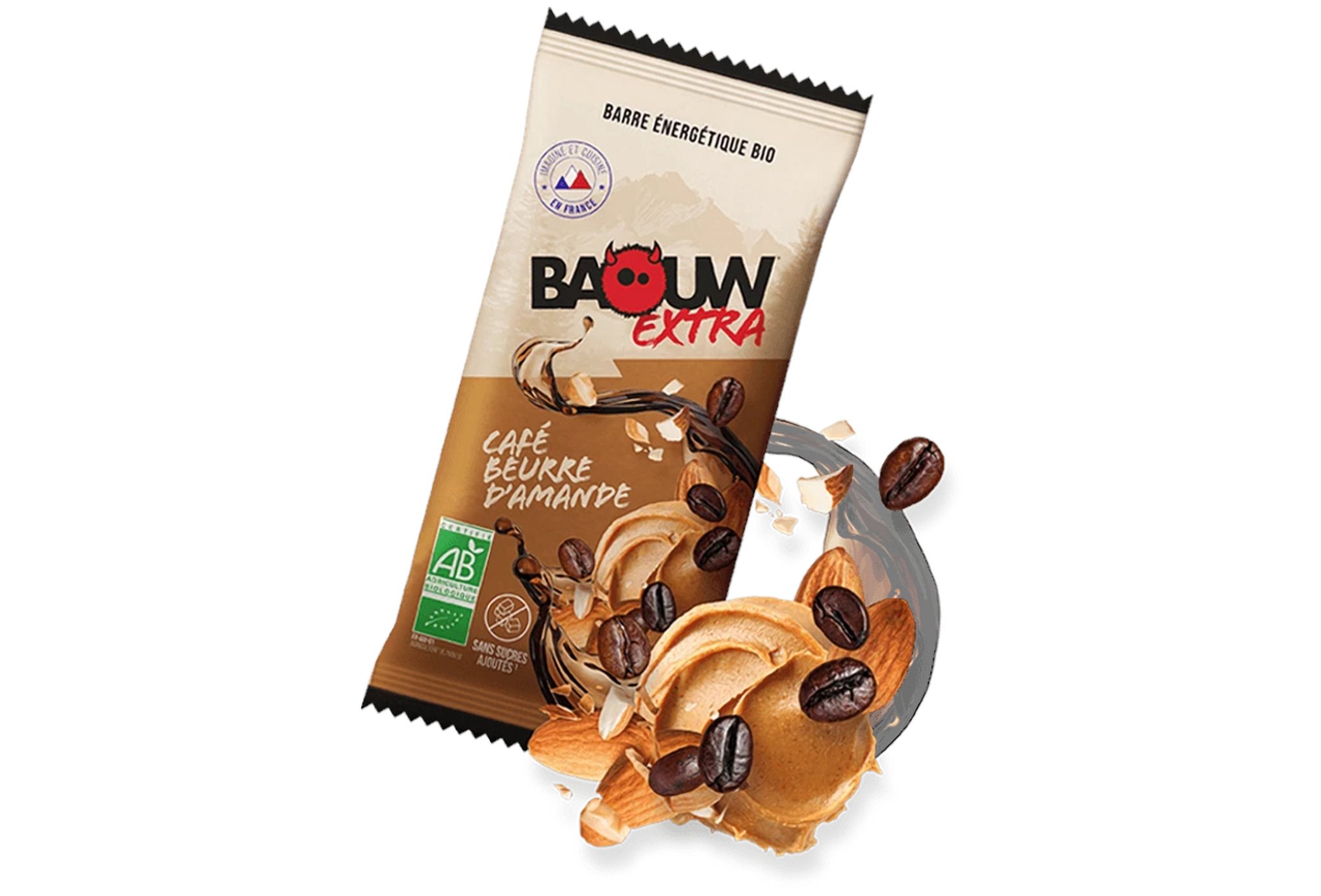 Baouw Barre énergétique bio Extra - Café - Beurre d'amande Diététique $scat.CAT_NOM
