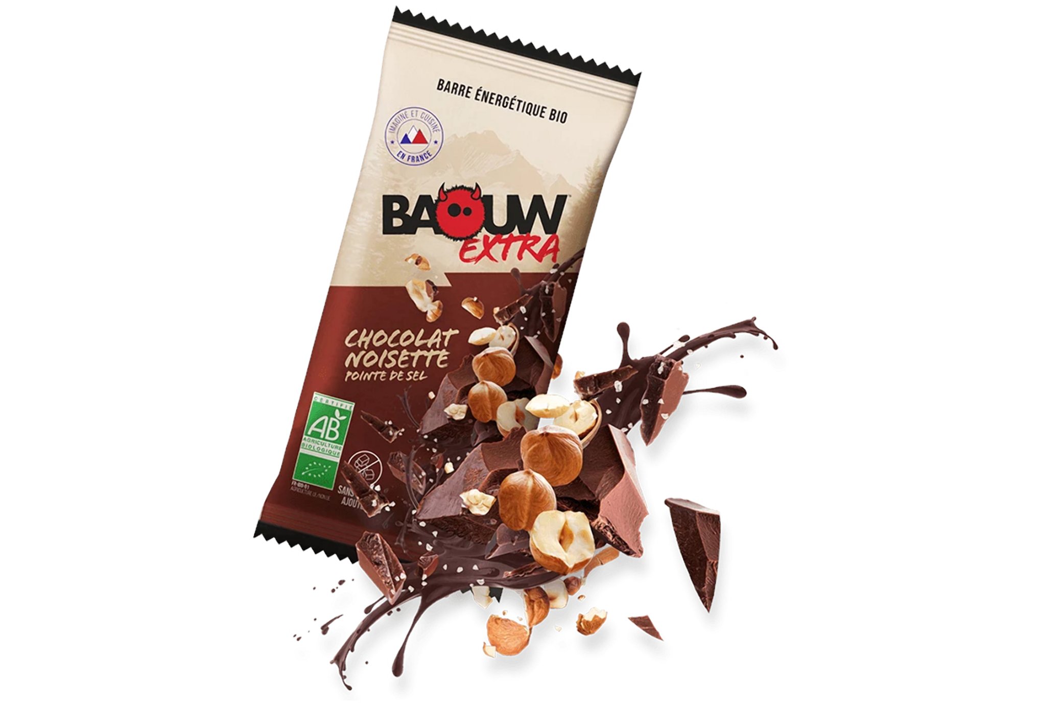Baouw Barre énergétique bio Extra - Chocolat - Noisette Diététique $scat.CAT_NOM