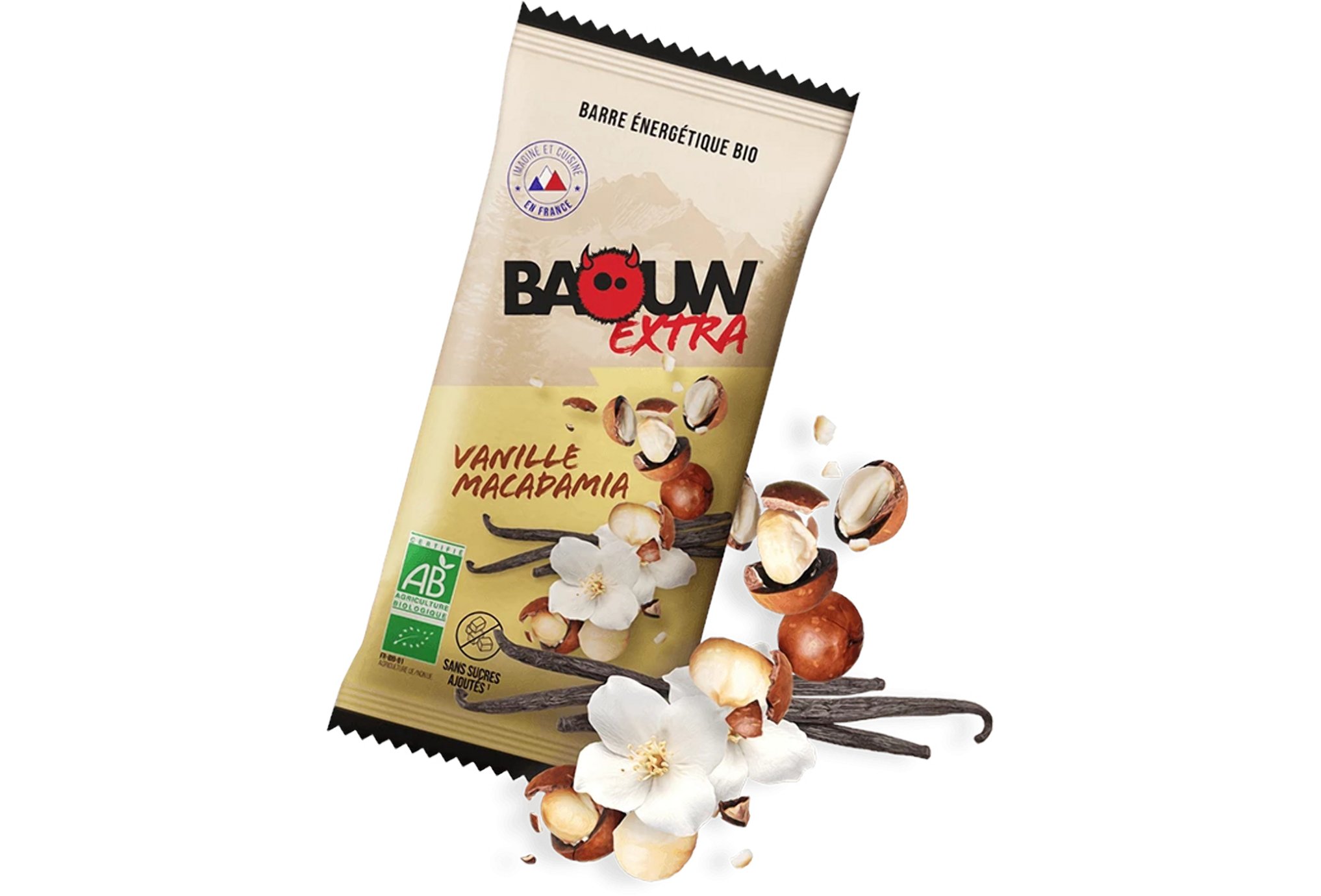 Baouw Barre énergétique bio Extra - Vanille - Macadamia Diététique $scat.CAT_NOM