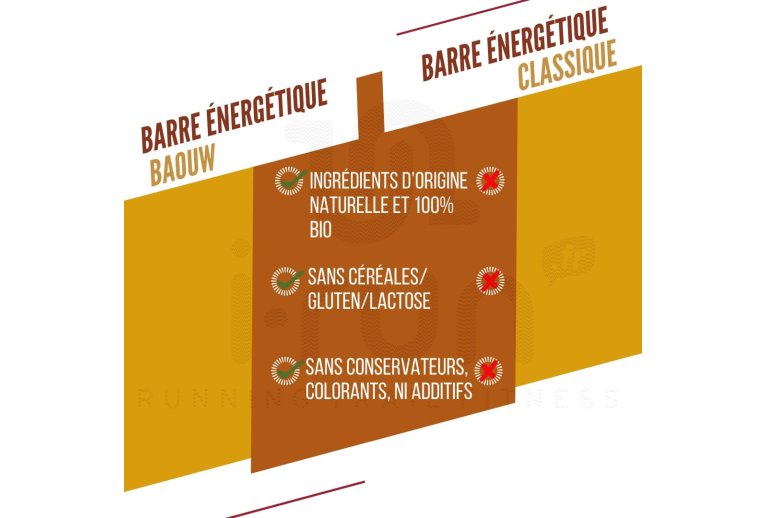 Baouw Barre �nerg�tique bio Extra Mangue - Cajou