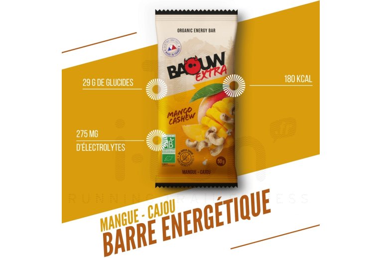 Baouw Barre ?nerg?tique bio Extra - Olive - Cajou Mango - Cashew