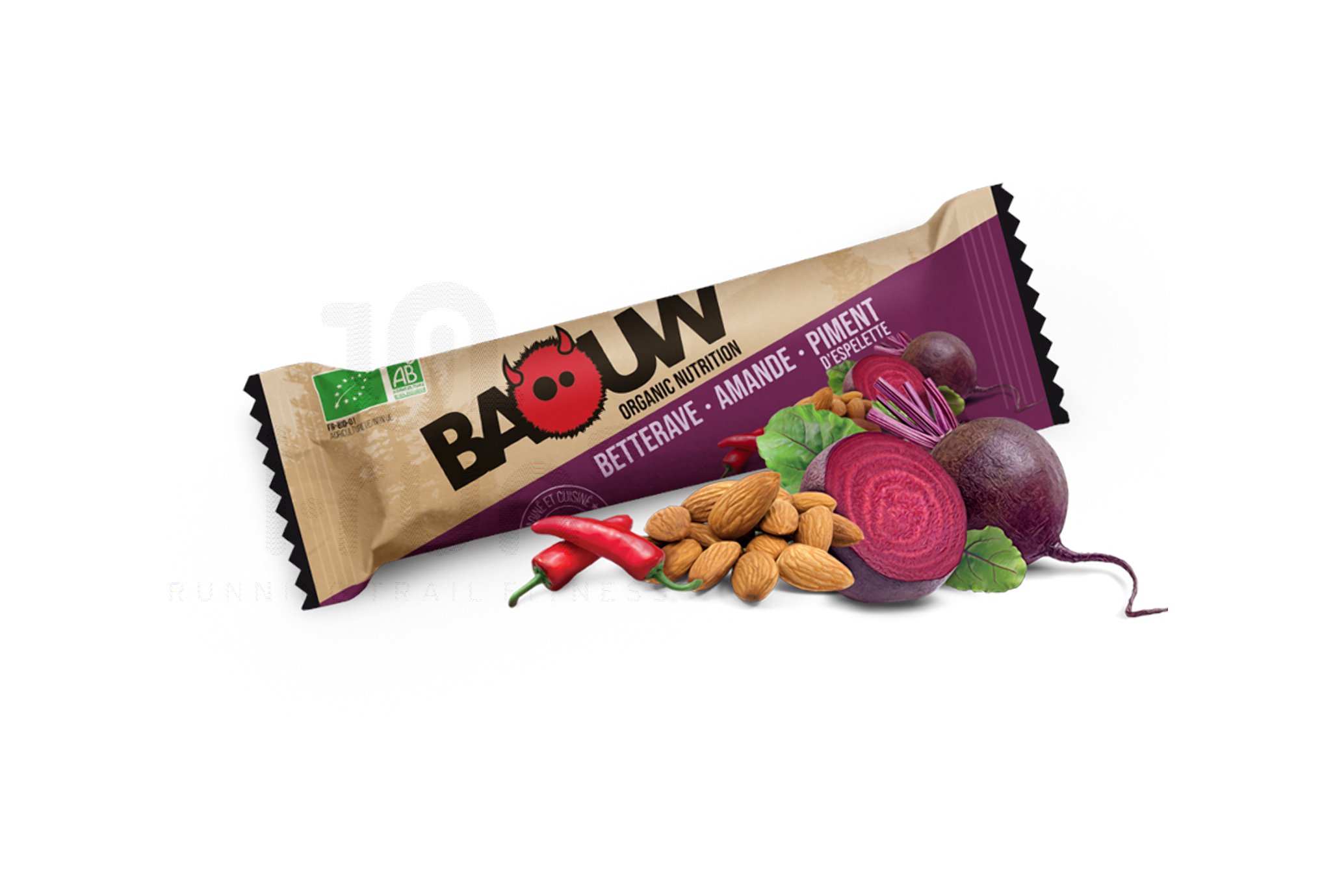 Baouw Barre nutritionnelle bio - Betterave - Amande - Piment d