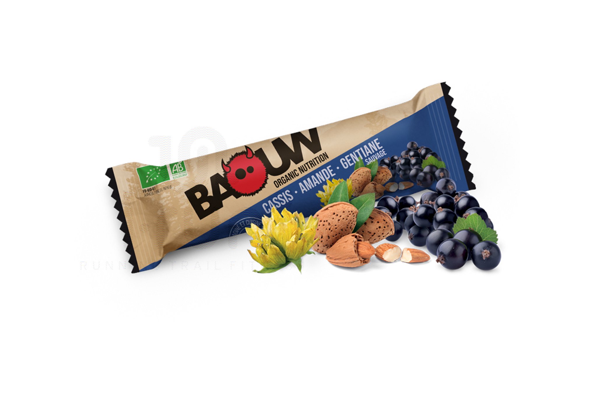 Baouw Barre nutritionnelle bio - Cassis - Amande - Gentiane