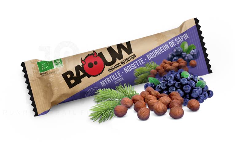 Baouw Barre nutritionnelle bio - Myrtille sauvage - Noisette - Bourgeon de sapin 