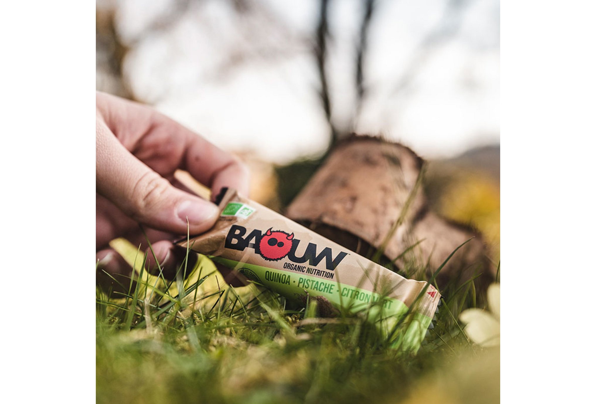 Baouw Barre nutritionnelle bio - Quinoa  - Pistache - Citron vert