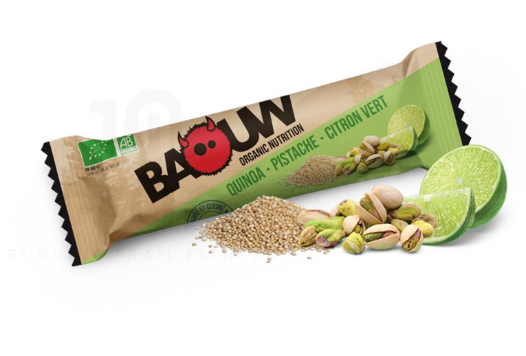 Baouw Barre nutritionnelle bio - Quinoa - Pistache - Citron vert 
