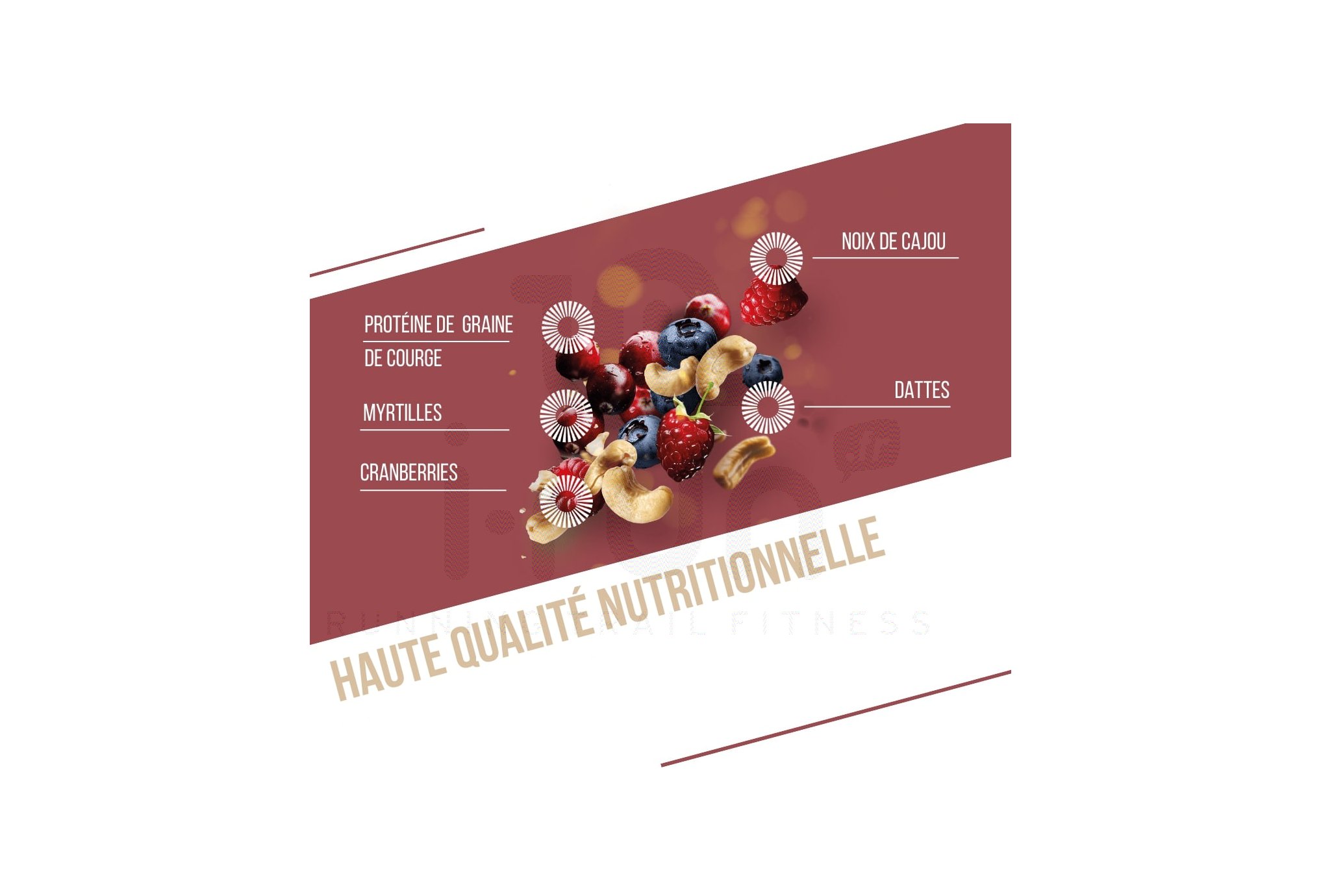 Baouw Organic protein bar red fruits cashew