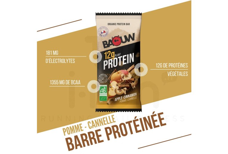 Baouw Barretta proteica bio Mela e cannella