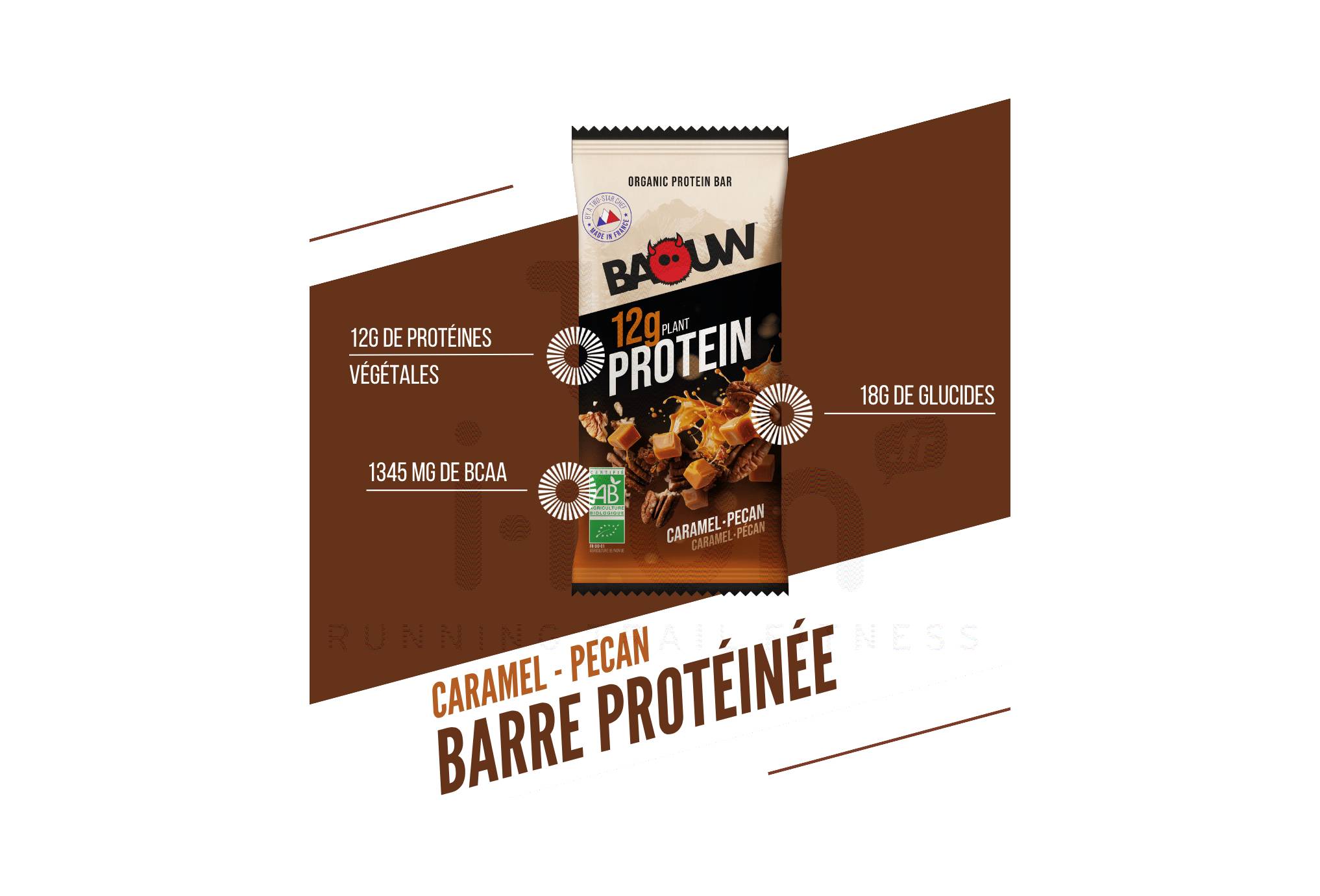 Baouw Barra proteica bio caramelo noz-pec�