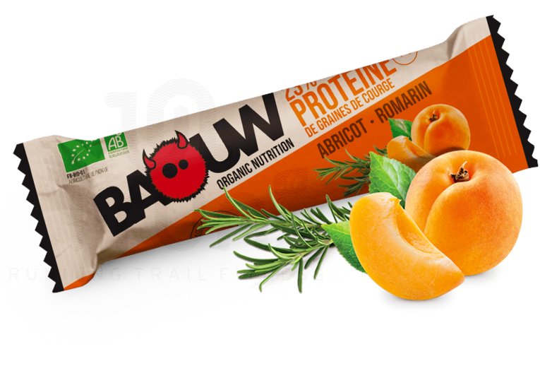 Baouw Barre prot�in�e bio - Prot�ine de graines de courge - Abricot - Romarin 