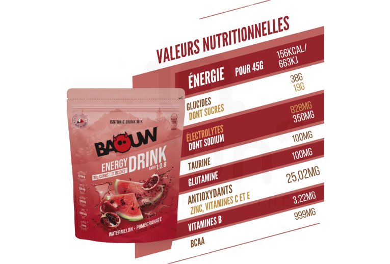 Baouw Boisson isotonique Past�que -Grenade 585 g