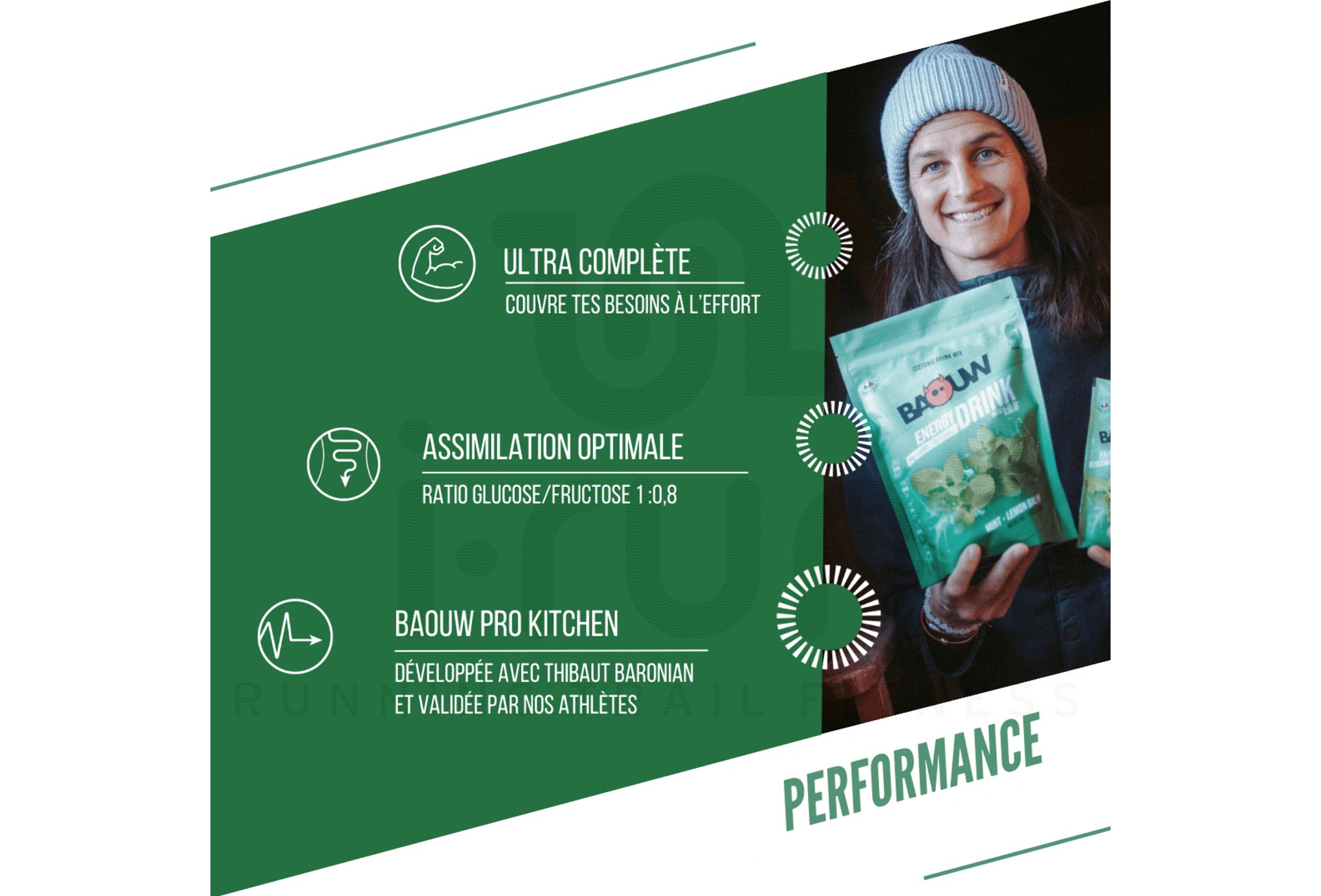 Baouw Bevanda isotonica Menta - Melissa 585g